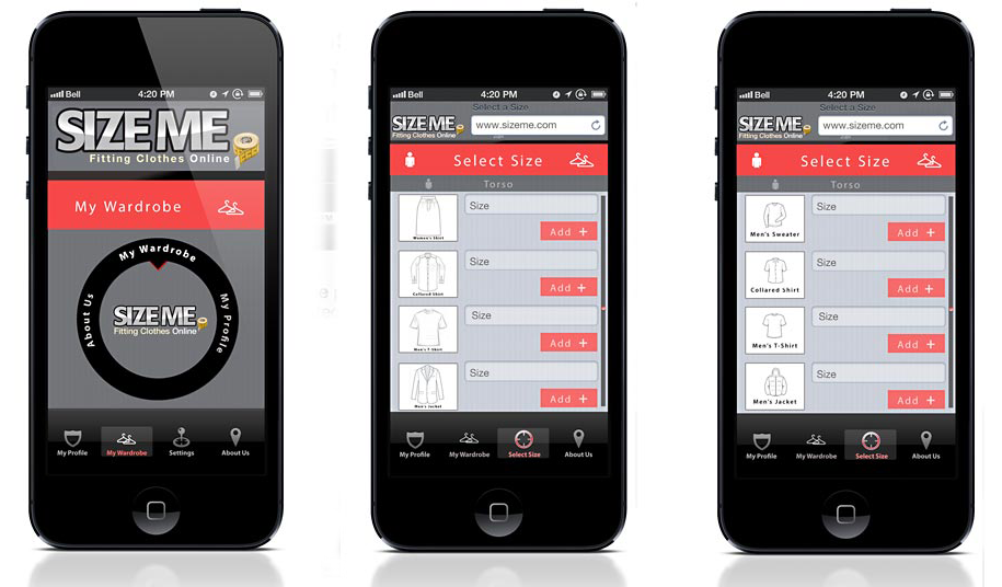 Designed Wardrobe Sizing App